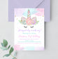 Editable Unicorn Birthday Invitation