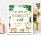 Editable Safari Party Welcome Sign