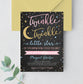 Editable Twinkle Twinkle Little Star Baby Shower Invitation