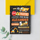 Editable Yellow Black Dump Truck, Construction Birthday Invitation