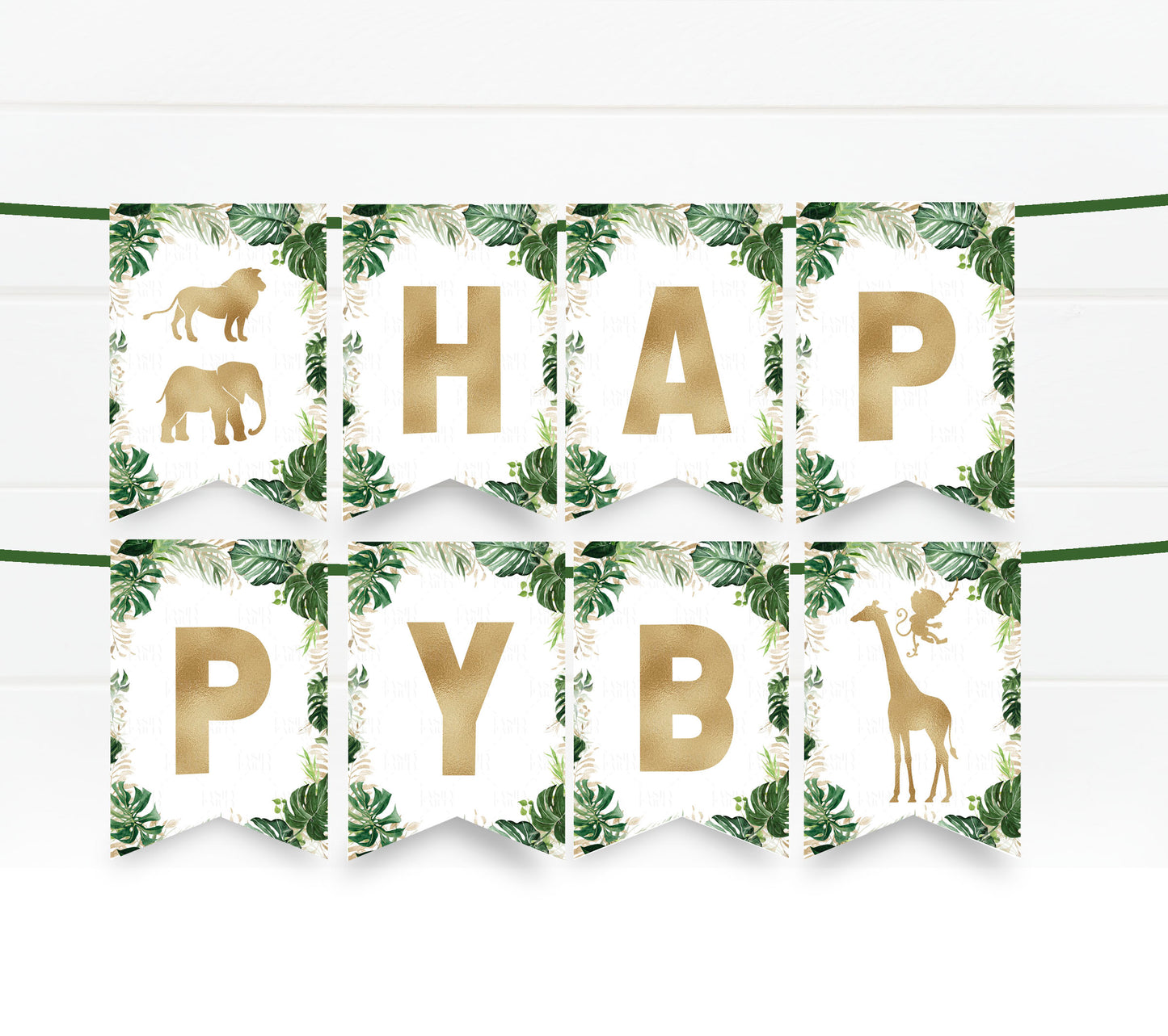 Editable Safari Party Banner