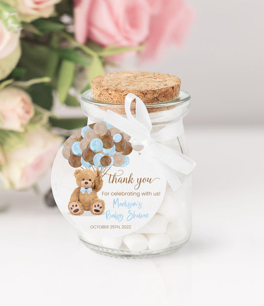 Editable Bear Baby Shower Favor Tags