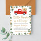 Editable Little Pumpkin Baby Shower Invitation