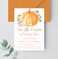 Editable Pumpkin First Birthday Invitation