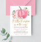 Editable Little Pumpkin Baby Shower Invitation