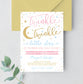 Editable Twinkle Twinkle Little Star Baby Shower Invitation