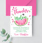 Editable Watermelon Thank You Card