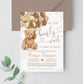 Editable Teddy Bear Baby Shower Invitation