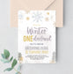 Editable Winter ONEderland Birthday Invitation