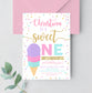 Editable Ice Cream Birthday Invitation