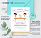 Editable Gymnastic Birthday Invitation