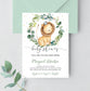 Editable Lion Baby Shower Invitation