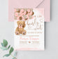 Editable Teddy Bear Baby Shower Invitation