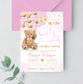 Editable Teddy Bear Baby Shower Invitation