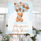 Editable Teddy Bear Baby Shower Welcome Sign