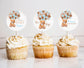 EDITABLE Teddy bear baby shower Cupcake Toppers