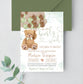 Editable Teddy Bear Baby Shower Invitation