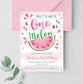 Editable Watermelon Birthday Invitation