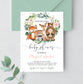 Editable Woodland Baby Shower Invitation