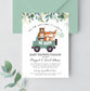 Editable Woodland Drive By Baby Shower Invitation