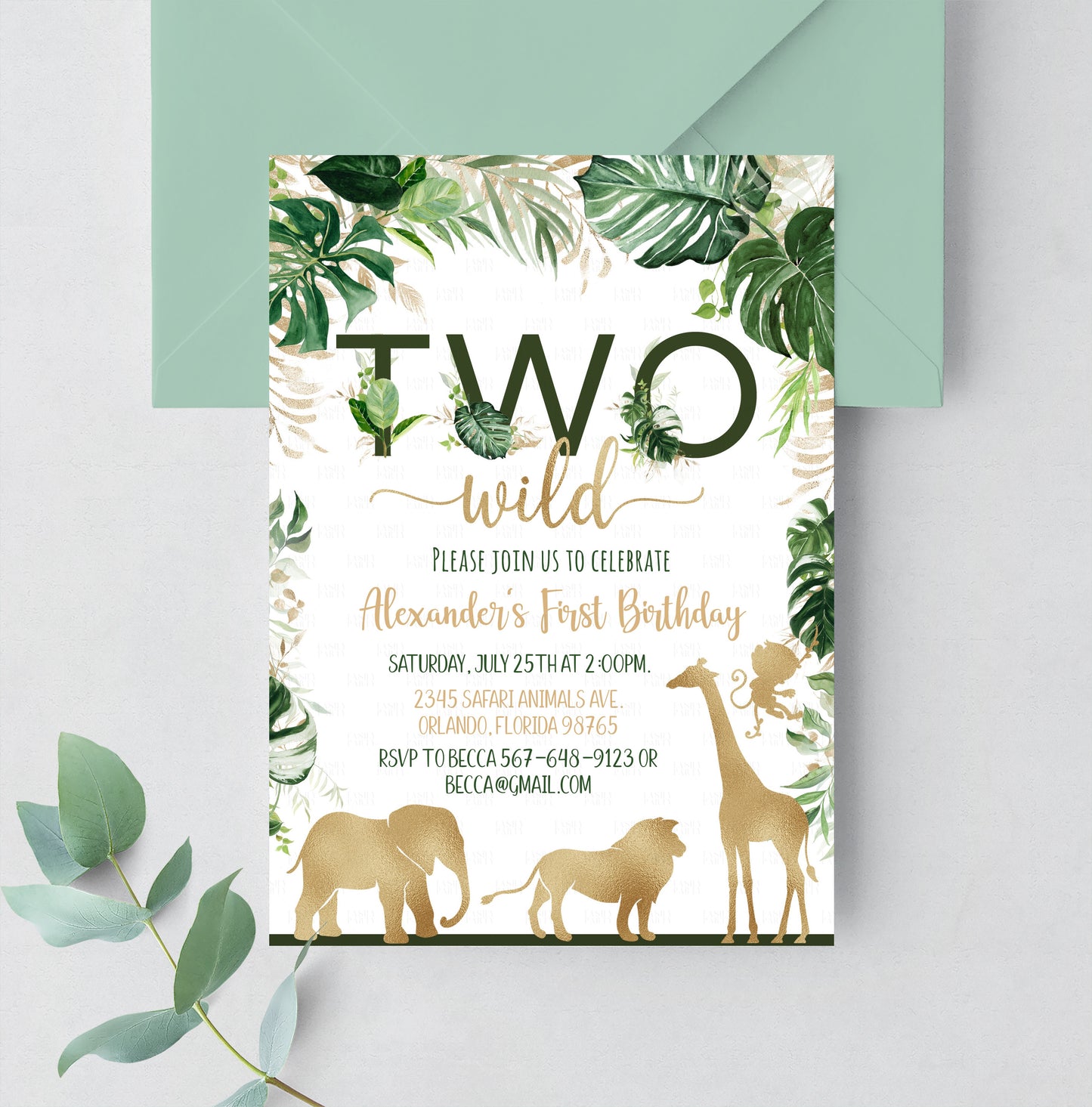 Editable Safari Party Invitation